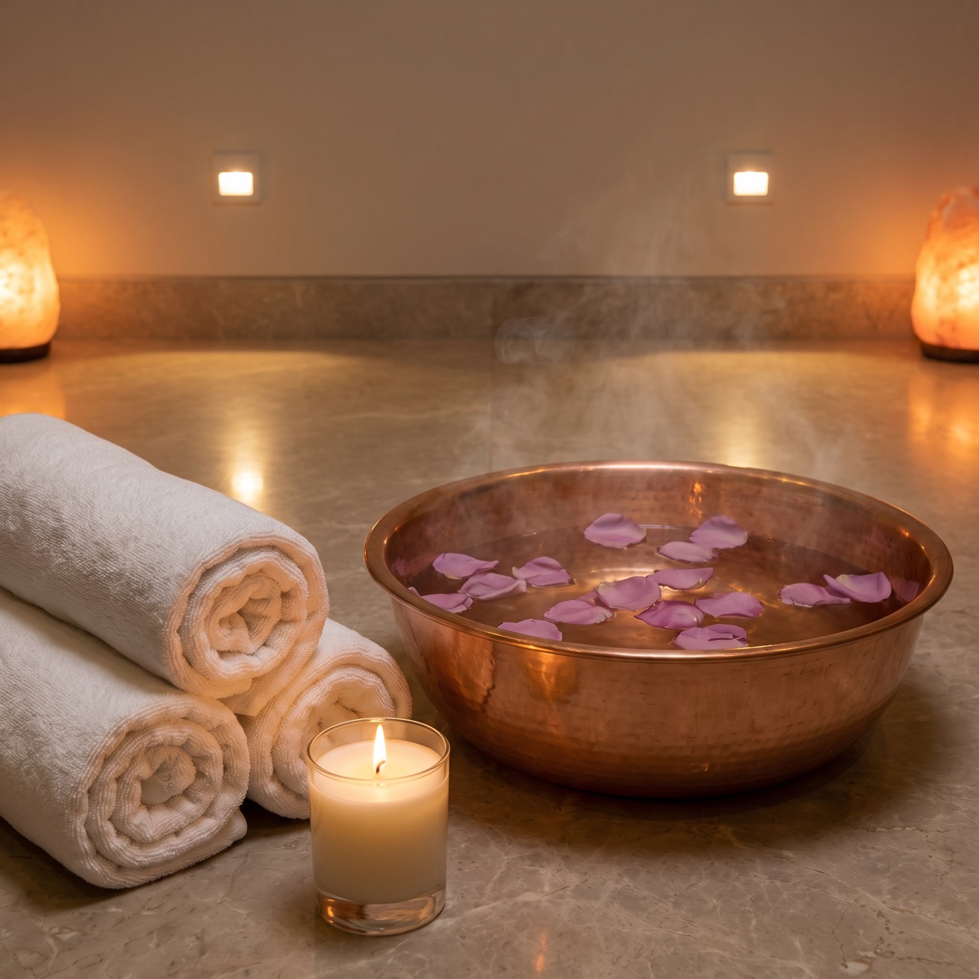 A relaxing treatment in progress